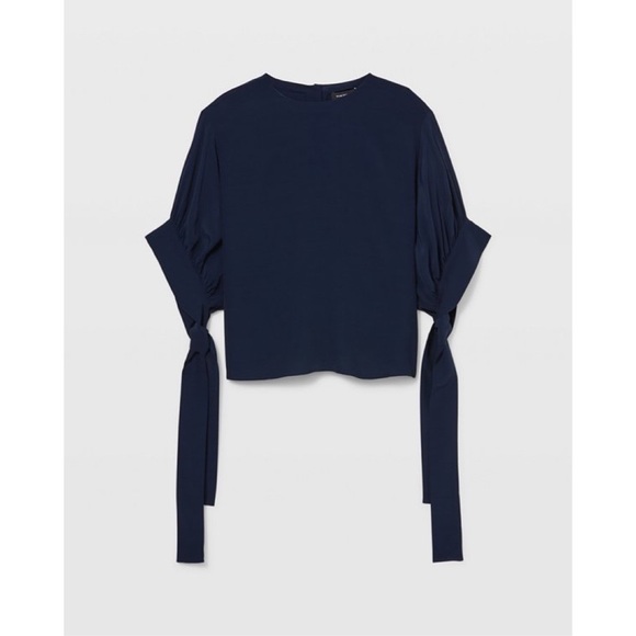 NWT Club Monaco Tie Sleeve Top - Picture 6 of 8